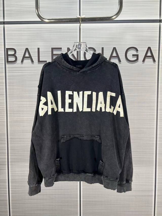 Balenci*Ga 巴黎.24Ss最新经典大爆款.第一时间购入原板.颜色.印花.水洗.制作跟回正品.巨别市场错版.欢迎对比。胶带直喷印花.成衣2次水洗磨烂做旧