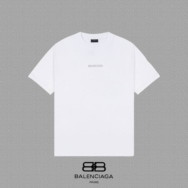 Dw Balenciaga 巴黎世家 巴黎镭射反光字母印花短袖t恤 定织定染280克精梳棉重磅面料 螺纹零色差 细节完美 区别市面通货版本 欢迎对比 男女同款