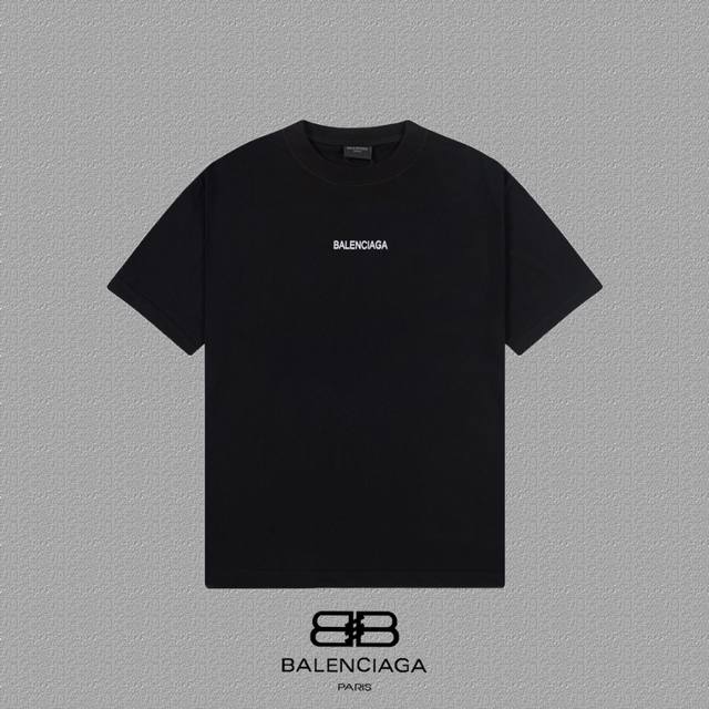 Dw Balenciaga 巴黎世家 巴黎镭射反光字母印花短袖t恤 定织定染280克精梳棉重磅面料 螺纹零色差 细节完美 区别市面通货版本 欢迎对比 男女同款