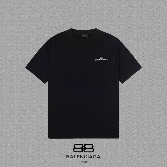 Dw Balenciaga 巴黎世家 巴黎反光bb字母印花短袖t恤 定织定染280克精梳棉重磅面料 螺纹零色差 细节完美 区别市面通货版本 欢迎对比 男女同款