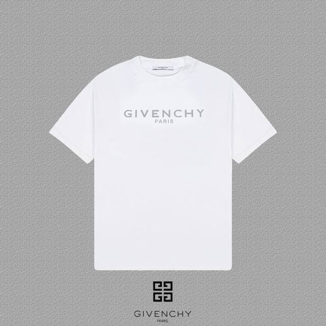 Dw [Givenchy 纪梵希] 2024Fw短袖t恤 反光logo印花 高端32S双纱260克面料 重磅面料 定制拉架罗纹同缸同染 三标齐全 男女同款 颜色