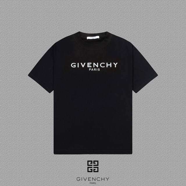 Dw [Givenchy 纪梵希] 2024Fw短袖t恤 反光logo印花 高端32S双纱260克面料 重磅面料 定制拉架罗纹同缸同染 三标齐全 男女同款 颜色