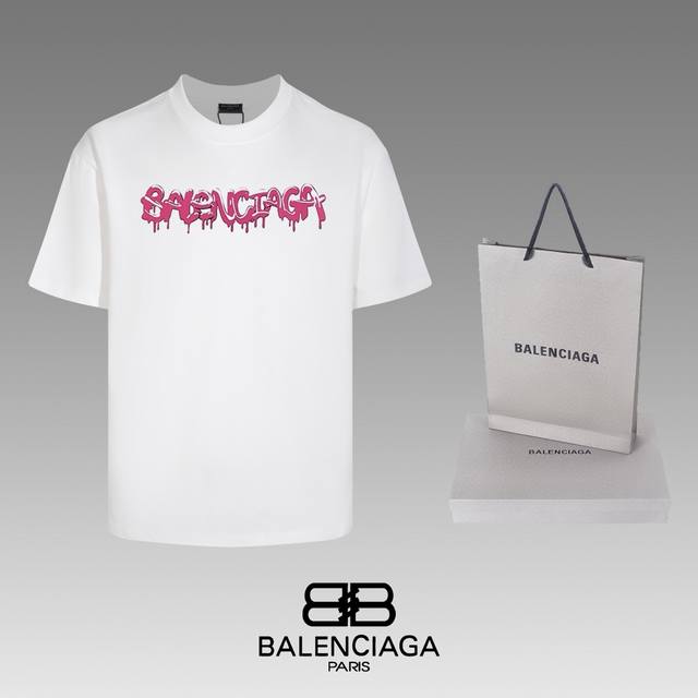 顶级代工品质 Balenciaga 巴黎世家 24Ss 经典t恤短袖 不需要所谓烂大街的华丽文案 主打品质 面料经过2次高温缩水固色 不变形不缩水不起球