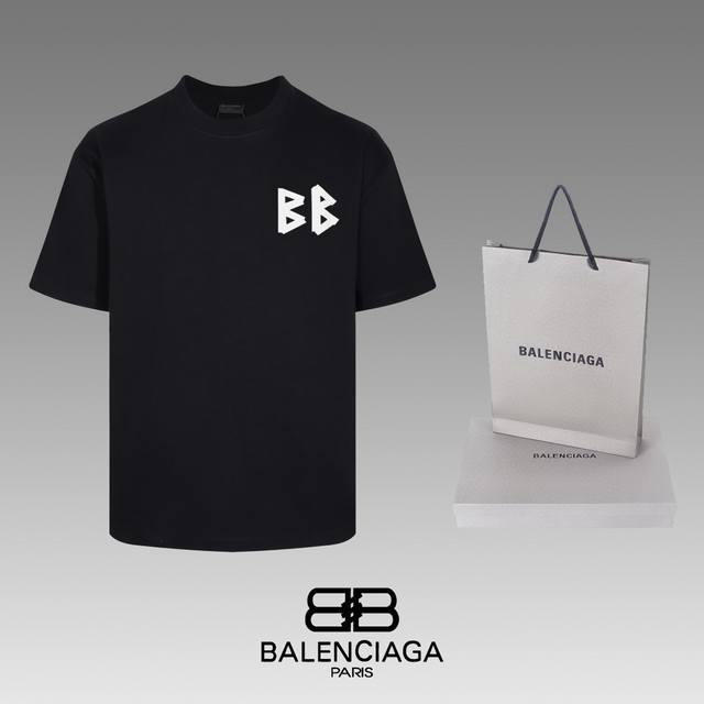 顶级代工品质 Balenciaga 巴黎世家 24Ss 经典t恤短袖 不需要所谓烂大街的华丽文案 主打品质 面料经过2次高温缩水固色 不变形不缩水不起球