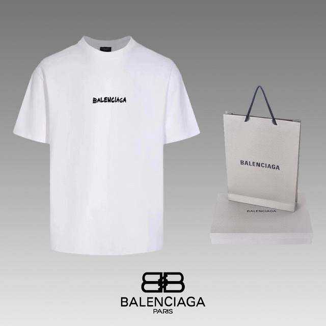 顶级代工品质 Balenciaga 巴黎世家 24Ss 经典t恤短袖 不需要所谓烂大街的华丽文案 主打品质 面料经过2次高温缩水固色 不变形不缩水不起球