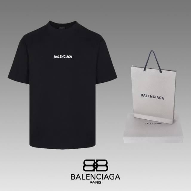 顶级代工品质 Balenciaga 巴黎世家 24Ss 经典t恤短袖 不需要所谓烂大街的华丽文案 主打品质 面料经过2次高温缩水固色 不变形不缩水不起球