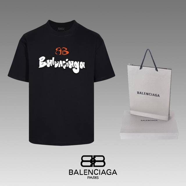 顶级代工品质 Balenciaga 巴黎世家 24Ss 经典t恤短袖 不需要所谓烂大街的华丽文案 主打品质 面料经过2次高温缩水固色 不变形不缩水不起球