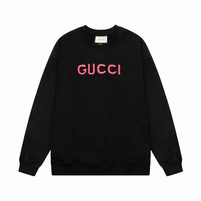 Dw Gucci 古驰 粉红字母logo刺绣 原版面料 官方同款 400克 同缸染面料 手感非常舒服 超级百搭好看 个性复古气质 男女都非常合适 吊牌 领标 水