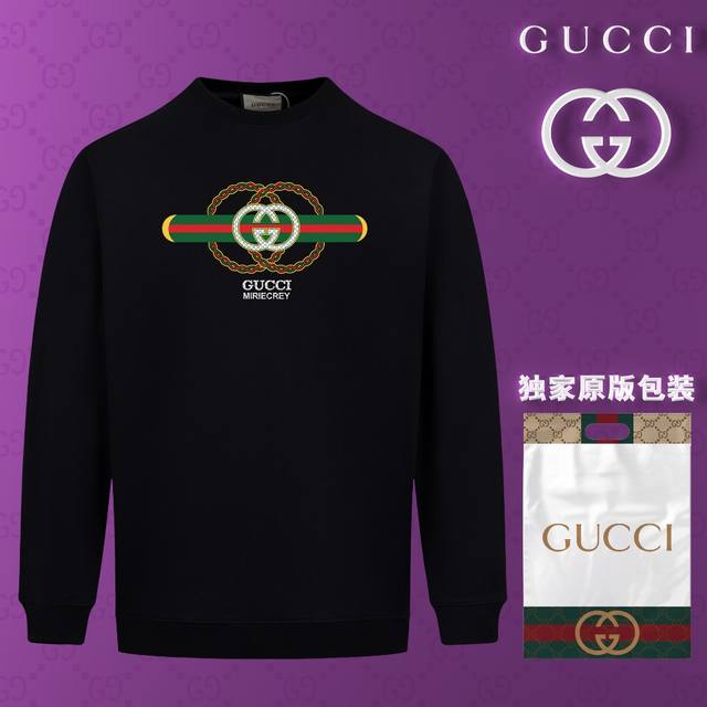 顶级版本 官网品质 古驰 Gucci 现货秒发 2024秋冬新款毛圈卫衣 搭配重工高端数码3D个性logo印花工艺，设计独特，做工细致完美高端定制 面料：采用4