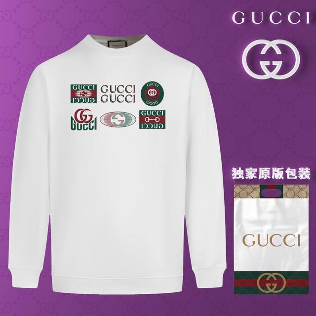 顶级版本 官网品质 古驰 Gucci 现货秒发 2024秋冬新款毛圈卫衣 搭配重工高端数码3D个性logo印花工艺，设计独特，做工细致完美高端定制 面料：采用4