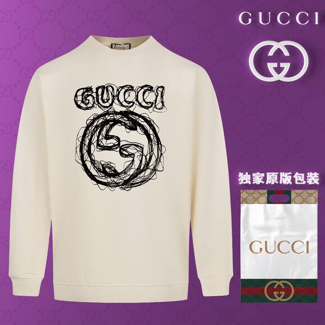 顶级版本 官网品质 古驰 Gucci 现货秒发 2024秋冬新款毛圈卫衣 搭配重工高端数码3D个性logo印花工艺，设计独特，做工细致完美高端定制 面料：采用4