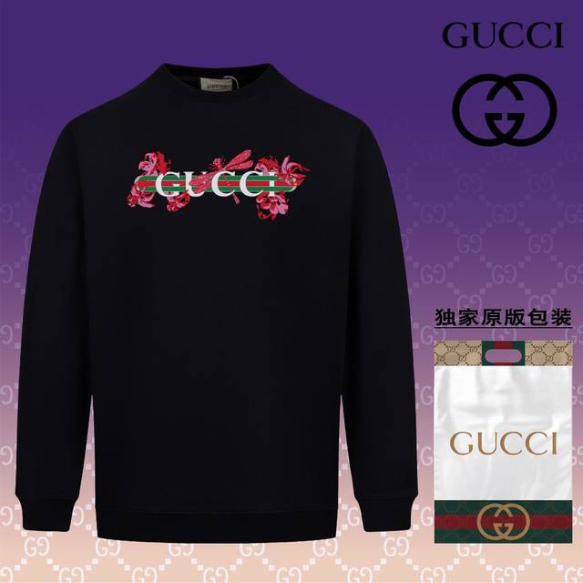 顶级版本 官网品质 古驰 Gucci 现货秒发 2024秋冬新款毛圈卫衣 搭配重工高端数码3D个性logo印花工艺，设计独特，做工细致完美高端定制 面料：采用4