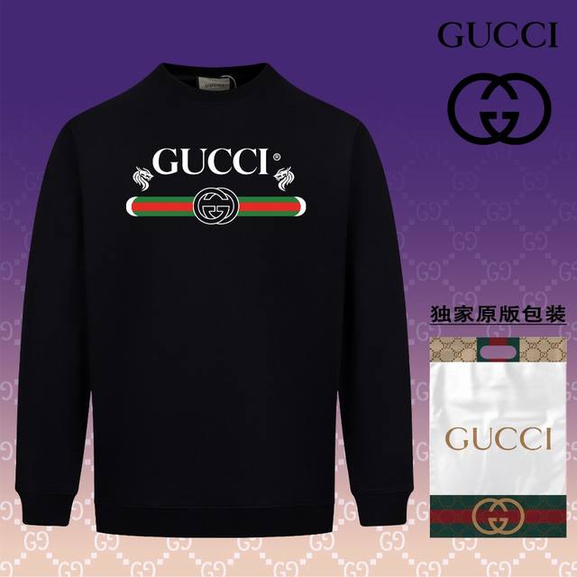 顶级版本 官网品质 古驰 Gucci 现货秒发 2024秋冬新款毛圈卫衣 搭配重工高端数码3D个性logo印花工艺，设计独特，做工细致完美高端定制 面料：采用4