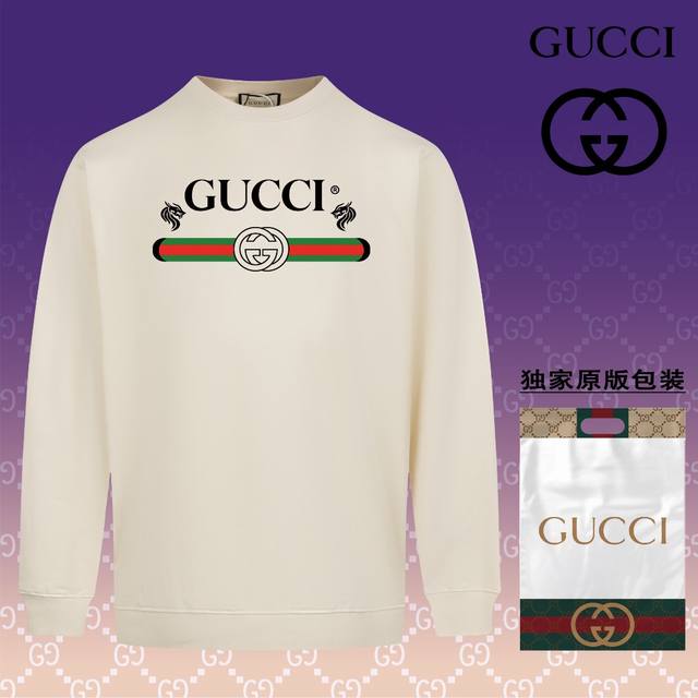 顶级版本 官网品质 古驰 Gucci 现货秒发 2024秋冬新款毛圈卫衣 搭配重工高端数码3D个性logo印花工艺，设计独特，做工细致完美高端定制 面料：采用4