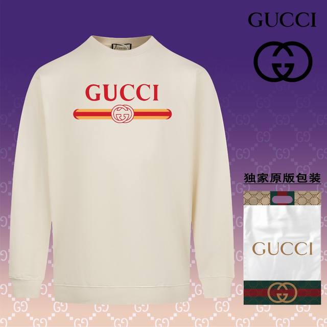 顶级版本 官网品质 古驰 Gucci 现货秒发 2024秋冬新款毛圈卫衣 搭配重工高端数码3D个性logo印花工艺，设计独特，做工细致完美高端定制 面料：采用4