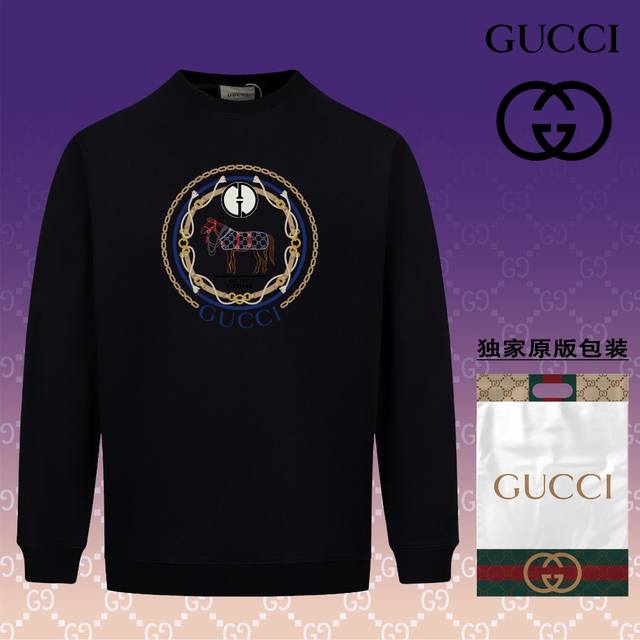 顶级版本 官网品质 古驰 Gucci 现货秒发 2024秋冬新款毛圈卫衣 搭配重工高端数码3D个性logo印花工艺，设计独特，做工细致完美高端定制 面料：采用4