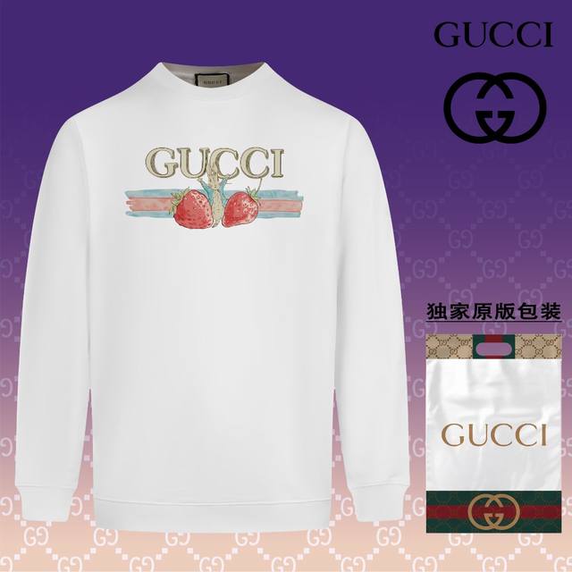 顶级版本 官网品质 古驰 Gucci 现货秒发 2024秋冬新款毛圈卫衣 搭配重工高端数码3D个性logo印花工艺，设计独特，做工细致完美高端定制 面料：采用4