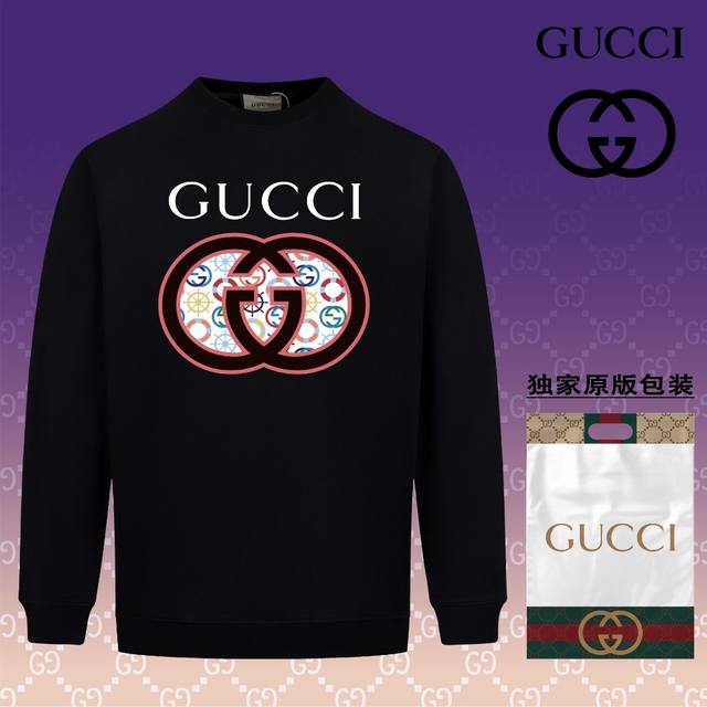 顶级版本 官网品质 古驰 Gucci 现货秒发 2024秋冬新款毛圈卫衣 搭配重工高端数码3D个性logo印花工艺，设计独特，做工细致完美高端定制 面料：采用4