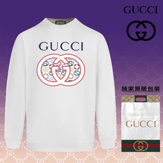 顶级版本 官网品质 古驰 Gucci 现货秒发 2024秋冬新款毛圈卫衣 搭配重工高端数码3D个性logo印花工艺，设计独特，做工细致完美高端定制 面料：采用4