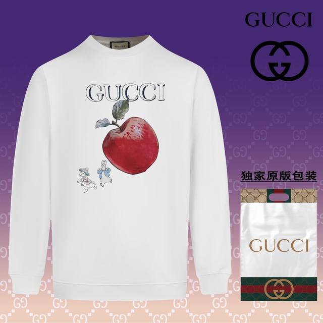 顶级版本 官网品质 古驰 Gucci 现货秒发 2024秋冬新款毛圈卫衣 搭配重工高端数码3D个性logo印花工艺，设计独特，做工细致完美高端定制 面料：采用4