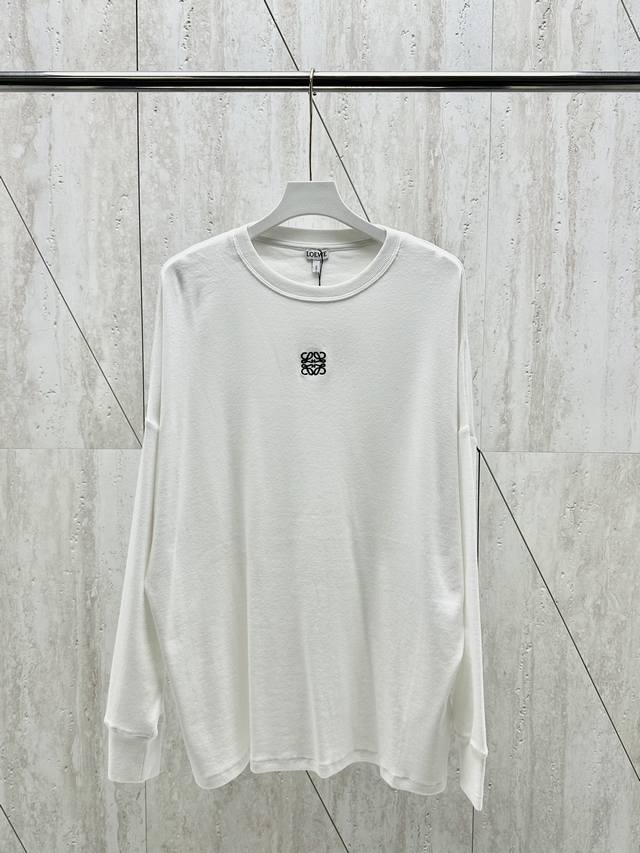 Dw Loewe 24Fw罗意威新款圆领刺绣打底长袖 Size：S M L