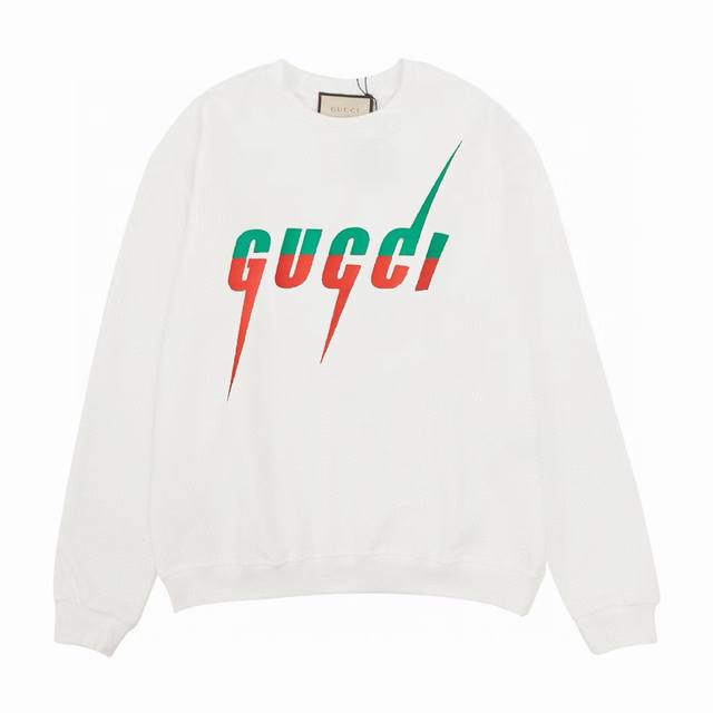 Dw Gucci古驰24Ss新款经典logo圆领卫衣 400克双股大毛圈面料同缸染面料 手感非常舒服 春夏最新砖柜同步 时尚又个性 超级百搭好看的一款卫衣 男女