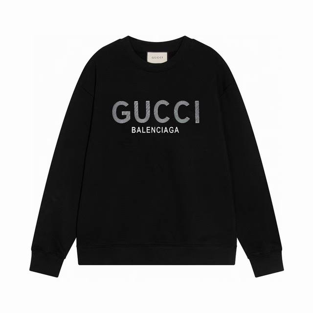 Dw Gucci古驰24Ss新款经典logo圆领卫衣 400克双股大毛圈面料同缸染面料 手感非常舒服 春夏最新砖柜同步 时尚又个性 超级百搭好看的一款卫衣 男女