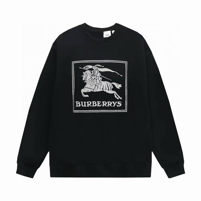 Dw 新款上新 Burberry 巴宝莉 Tb标识印花 精致升级，灵感源自八十年代复古 原版面料 官方同款 圆领卫衣 定制400克同缸染面料 手感非常舒服 春夏