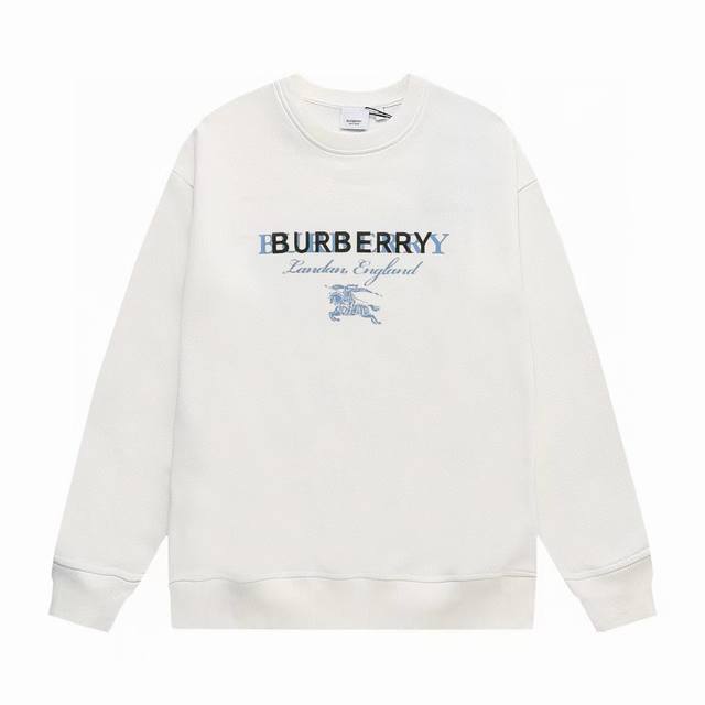 Dw 新款上新 Burberry 巴宝莉 Tb标识印花 精致升级，灵感源自八十年代复古 原版面料 官方同款 圆领卫衣 定制400克同缸染面料 手感非常舒服 春夏