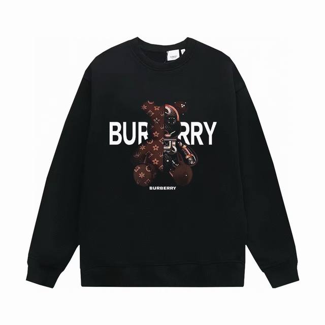 Dw 新款上新 Burberry 巴宝莉 Tb标识印花 精致升级，灵感源自八十年代复古 原版面料 官方同款 圆领卫衣 定制400克同缸染面料 手感非常舒服 春夏