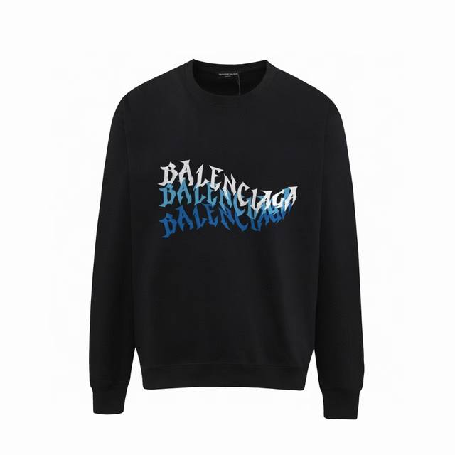 Dw Balenciaga巴黎世家印花圆领毛圈卫衣 1:1对版面料400克毛圈高克重百分百纯棉 提前做过预缩水1×1双纱洗一辈子都不会变形的 男女同款 官网细节