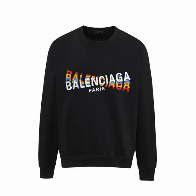 Dw Balenciaga巴黎世家印花圆领毛圈卫衣 1:1对版面料400克毛圈高克重百分百纯棉 提前做过预缩水1×1双纱洗一辈子都不会变形的 男女同款 官网细节