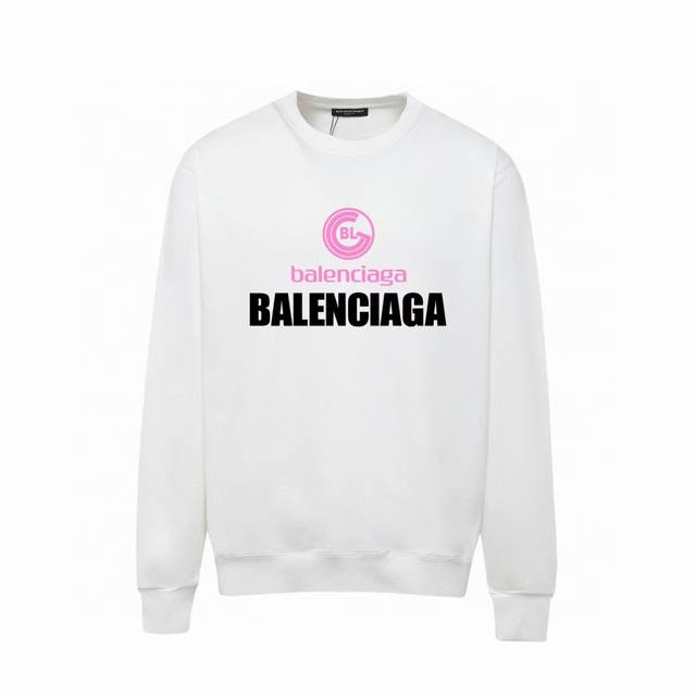 Dw Balenciaga巴黎世家印花圆领毛圈卫衣 1:1对版面料400克毛圈高克重百分百纯棉 提前做过预缩水1×1双纱洗一辈子都不会变形的 男女同款 官网细节