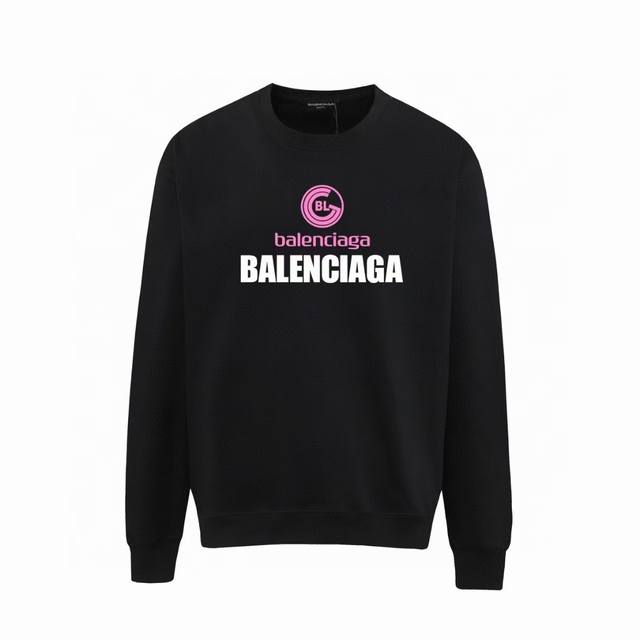 Dw Balenciaga巴黎世家印花圆领毛圈卫衣 1:1对版面料400克毛圈高克重百分百纯棉 提前做过预缩水1×1双纱洗一辈子都不会变形的 男女同款 官网细节