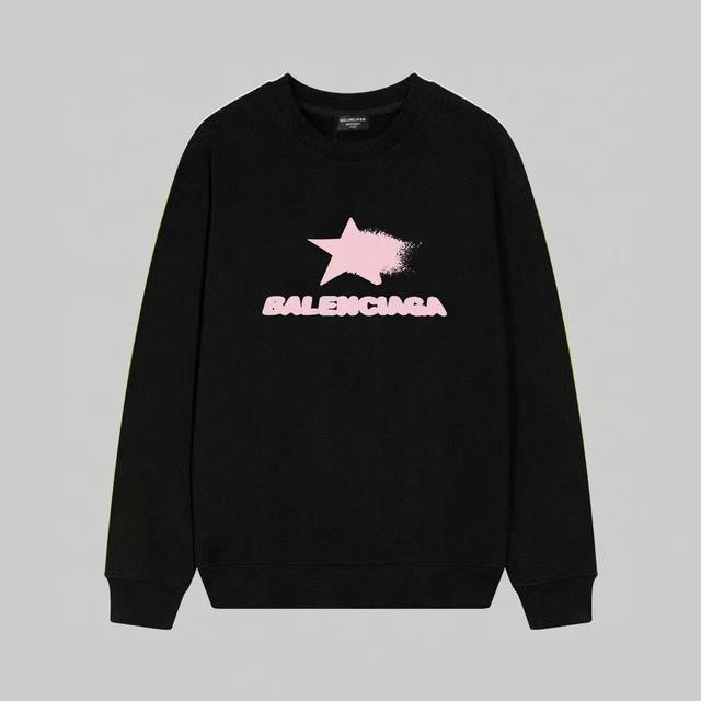 Dw Balenciaga巴黎世家印花圆领毛圈卫衣 1:1对版面料400克毛圈高克重百分百纯棉 提前做过预缩水1×1双纱洗一辈子都不会变形的 男女同款 官网细节