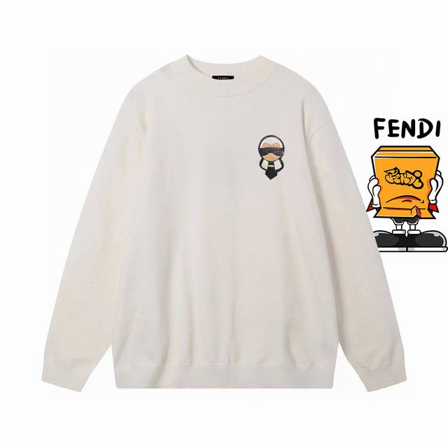 Fendi 芬迪3标齐全，半高领毛衣，精品羊毛混纺毛衫 男女款高端定制臻品系列 隶属品牌高端主线 专利顶级纱线混纺 以创新来阐释常规款式 面料的配置更是颠覆常往