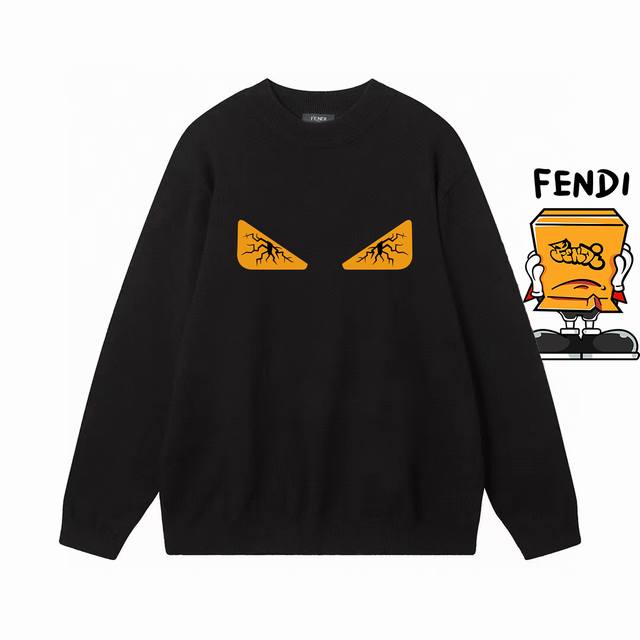 Fendi 芬迪3标齐全，半高领毛衣，精品羊毛混纺毛衫 男女款高端定制臻品系列 隶属品牌高端主线 专利顶级纱线混纺 以创新来阐释常规款式 面料的配置更是颠覆常往