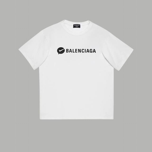 Balenciaga巴黎世家 春夏2024Ss 限定新款支付宝联名logo 印花短袖t恤 购入原版开模打造，全套定制辅料，细节决定成败。 面料：规格采用实打实2