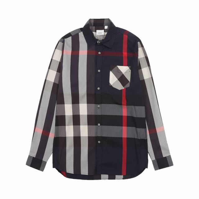 Burberry 巴宝莉 大格纹条纹长袖衬衫 Size：Xs-L