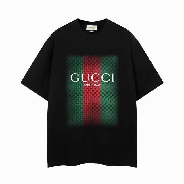 款号：G1146 新款上架 Gucci 古驰 2024Ss 原版面料 官方同款 短袖t恤 定制280克同缸染面料 手感舒适 春夏最新砖柜同步 时尚又个性 超级百