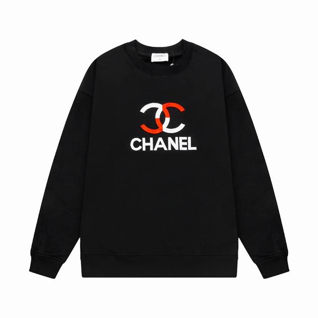 Chanel 香奈儿 双色牙刷绣花 原版面料 官方同款 400克 圆领卫衣 同缸染面料 手感非常舒服 超级百搭好看 个性复古气质 男女都非常合适 吊牌 领标 水