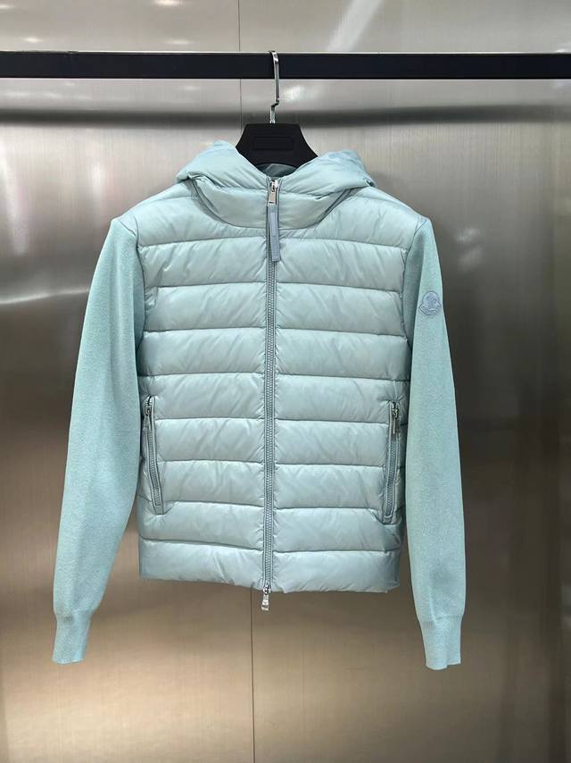 Moncler 盟可睐 Fw纯色拉链连帽含羽绒外套、 X6 颜色：黑色 白色 紫色 薄荷绿 尺码：S M L