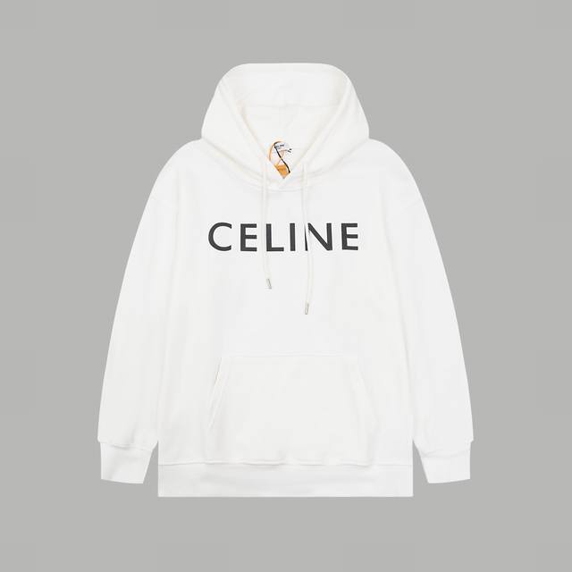 精品 Celine 赛琳字母印花连帽卫衣 面料：规格采用实打实420G 100%纯棉 针织内的兰博基尼，定织定染！属于高敏感特殊色 我们对面料的要求是要在uv灯