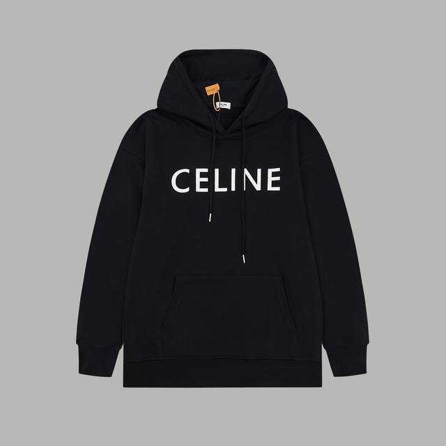 精品 Celine 赛琳字母印花连帽卫衣 面料：规格采用实打实420G 100%纯棉 针织内的兰博基尼，定织定染！属于高敏感特殊色 我们对面料的要求是要在uv灯