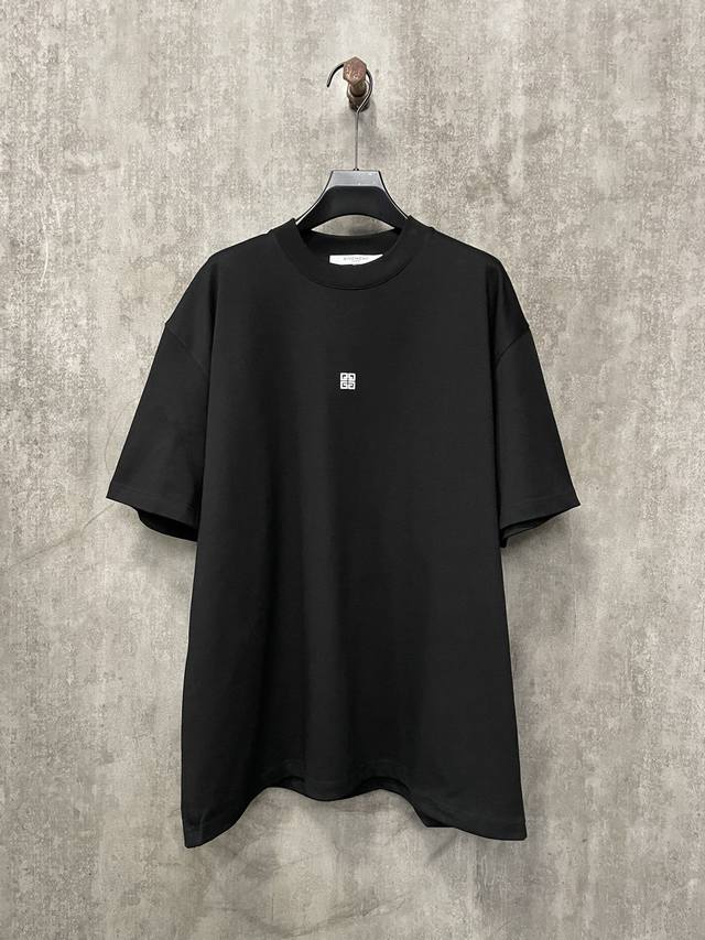 秋冬重磅380G短袖 长期有货 Givenchy 纪梵希 24Ss 经典前后logo字母印花重磅短袖t恤 面料高定超重磅全棉双纱紧密新疆棉 克重380克 搭配2