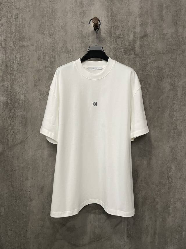 秋冬重磅380G短袖 长期有货 Givenchy 纪梵希 24Ss 经典前后logo字母印花重磅短袖t恤 面料高定超重磅全棉双纱紧密新疆棉 克重380克 搭配2