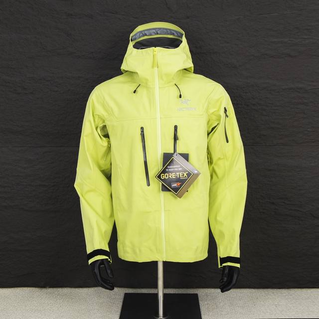 顶级品质 Arc'Teryx 始祖鸟第六代sv Arcteryx Alpha Sv Gtx 向导级硬壳冲锋衣平流蓝 男女同款 原版一致弯刀袖版型 我们只卖柜子原