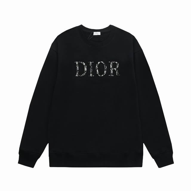 新款上新 迪奥 Dior 18391 Dior迪奥ss春夏圆领卫衣新款 字母刺绣压花设计，采用400克双股双纱全棉面料，面料经过洗水处理，手感更加舒适，三标齐全