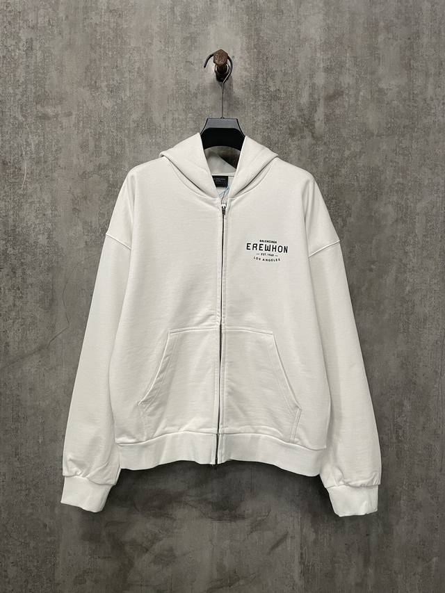 Balenciaga Fall Erewhon超市联名 巴黎世家 24秋冬新品 前后印花长袖连帽衫卫衣 Balenciaga Fall Erewhon超市联名合