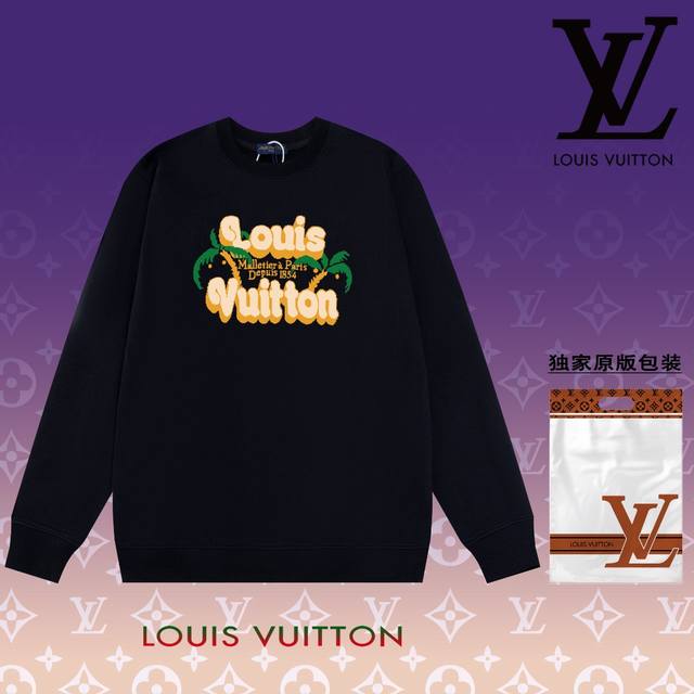 顶级版本 官网品质 路易威登 Louis Vuitton 现货秒发 2024秋冬新款毛圈卫衣 搭配重工高端数码3D个性logo印花工艺，设计独特，做工细致完美高